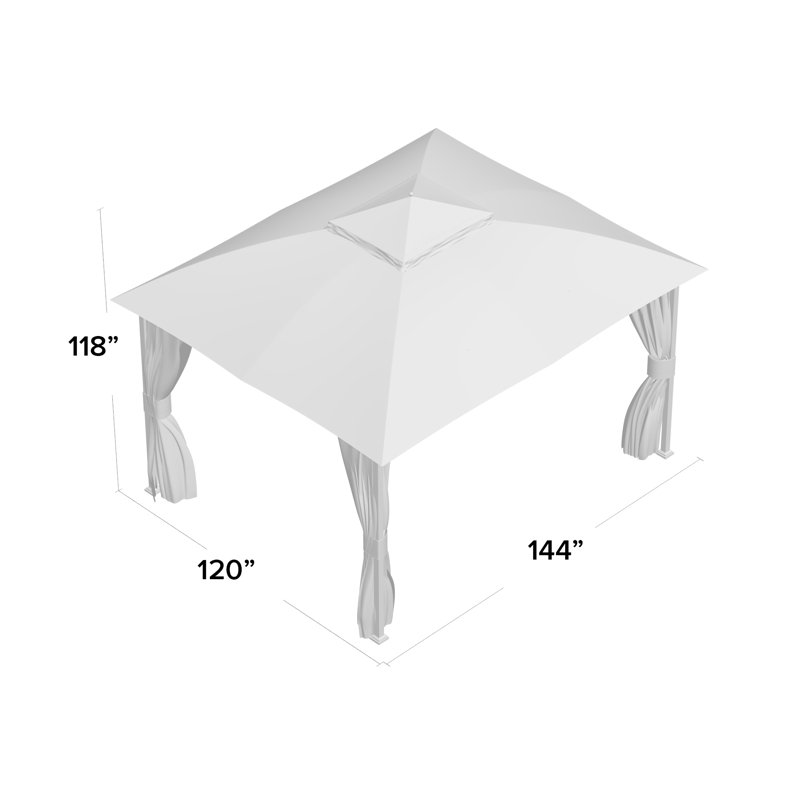 Sunjoy Moorehead 13 Ft. W x 11 Ft. D Steel Patio Gazebo & Reviews Wayfair